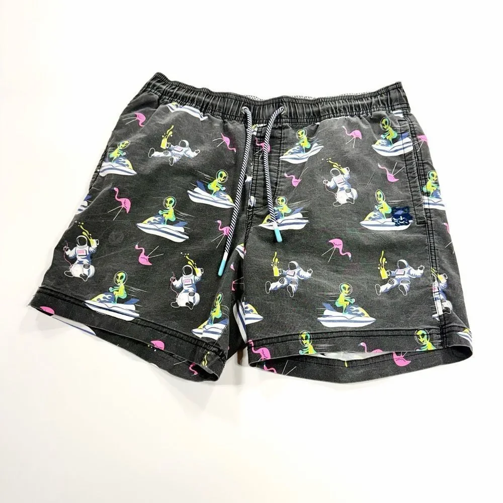Party Pants Alien Print Swim Shorts Medium